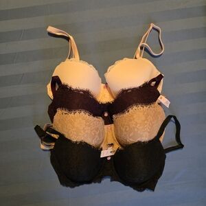 Victoria's Secret Lace Bra Collection - Black, Lt. Pink, Nude, Chocolate